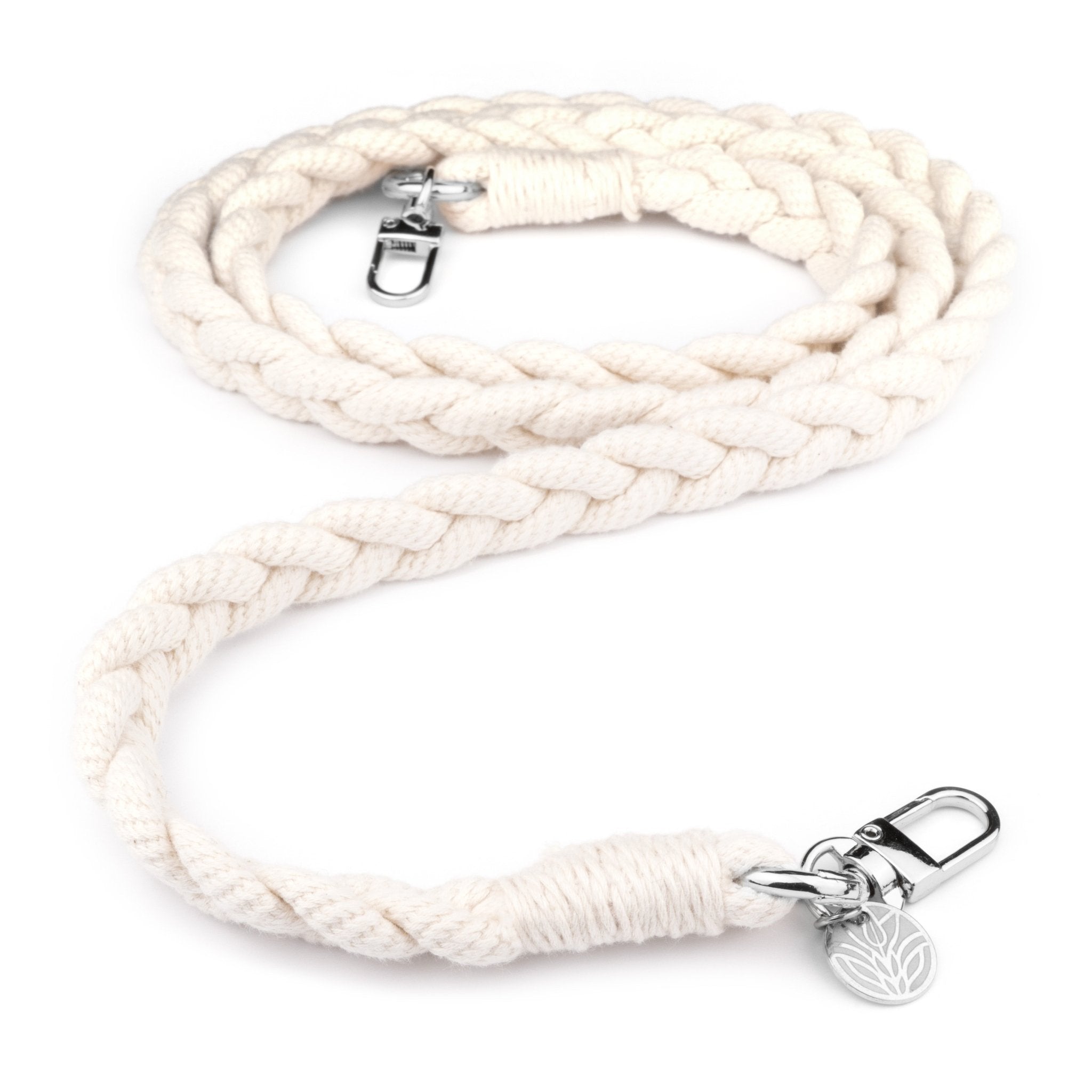 Baumwoll Handykette - Boho Creme (Silber) Handykette Damen ELISA Germany