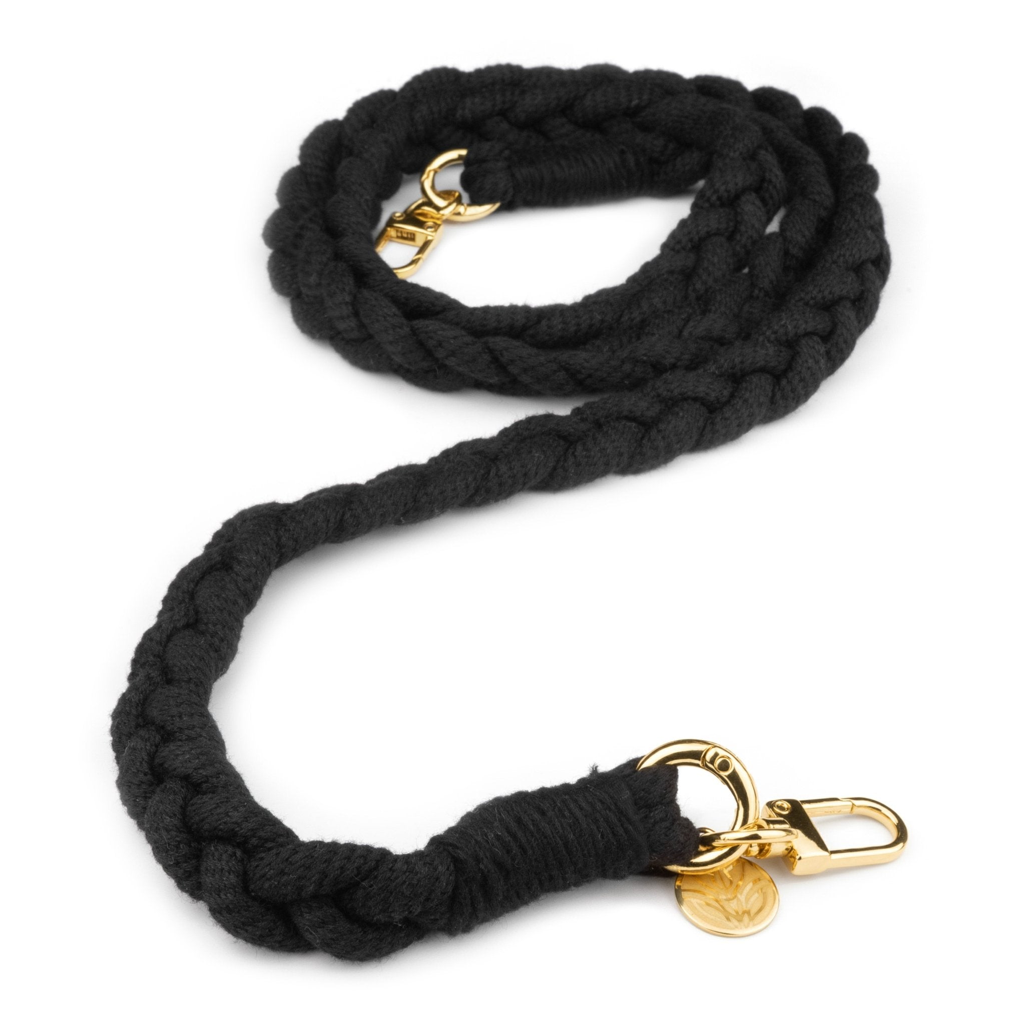 Boho Baumwoll Handykette – Midnight Black (Gold) Handykette Damen ELISA Germany