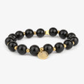 ELISA Perlenarmband Obsidian – Luxury Edition (Gold) Handykette Damen ELISA Germany 10mm