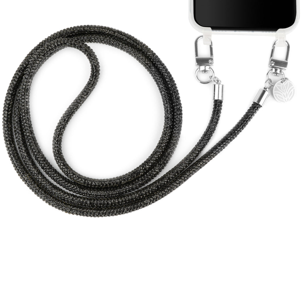 Glitzer - Handykette – Black Star (Silber) Handykette Damen ELISA Germany