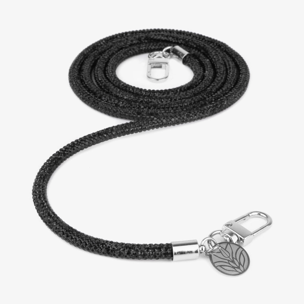 Glitzer - Handykette – Black Star (Silber) Handykette Damen ELISA Germany