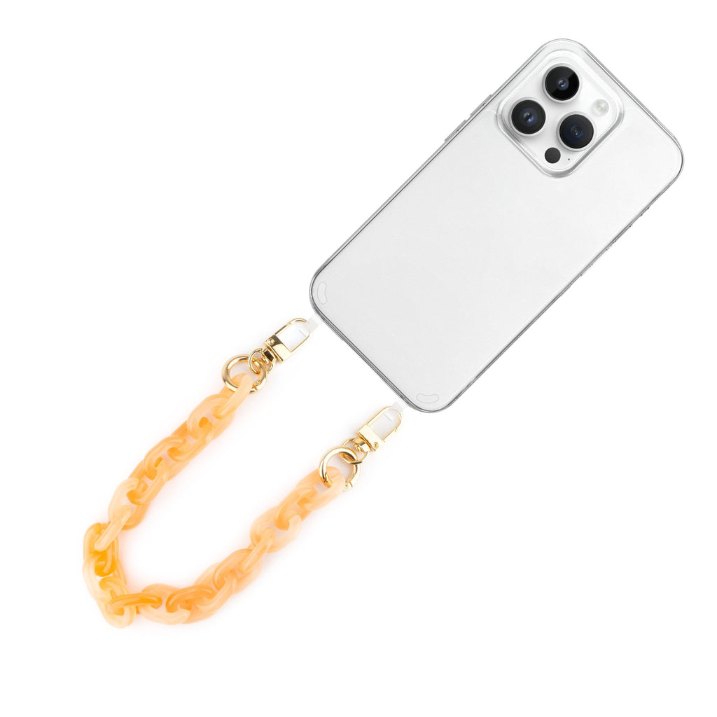 Handyketten kurz – Durchsichtiges Orange Handykette Damen ELISA Germany
