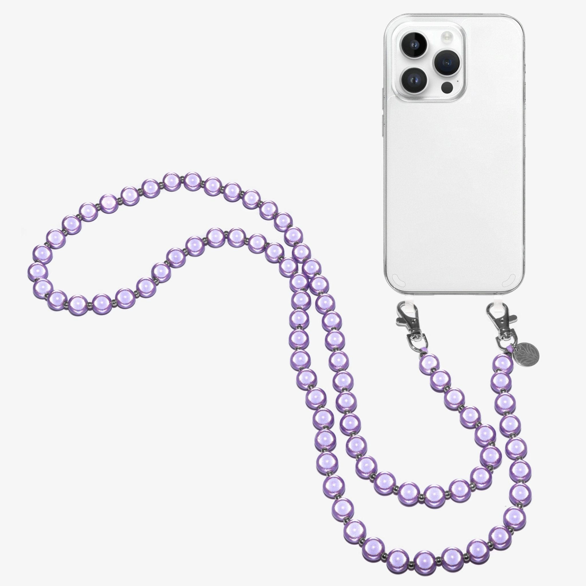 Magic Perlen Handykette – Lavender Bloom (Silber) Handykette Damen ELISA Germany