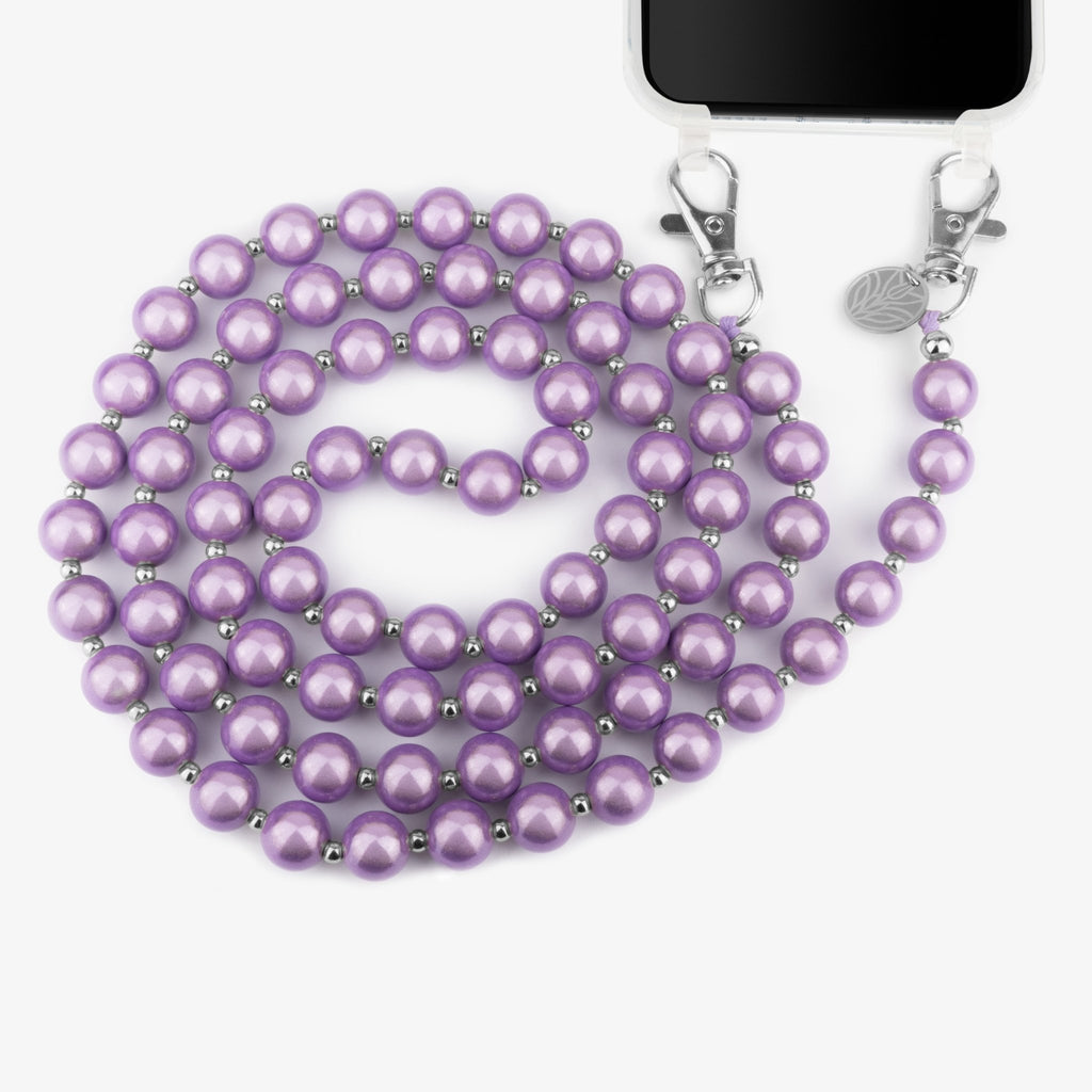 Magic Perlen Handykette – Lavender Bloom (Silber) Handykette Damen ELISA Germany