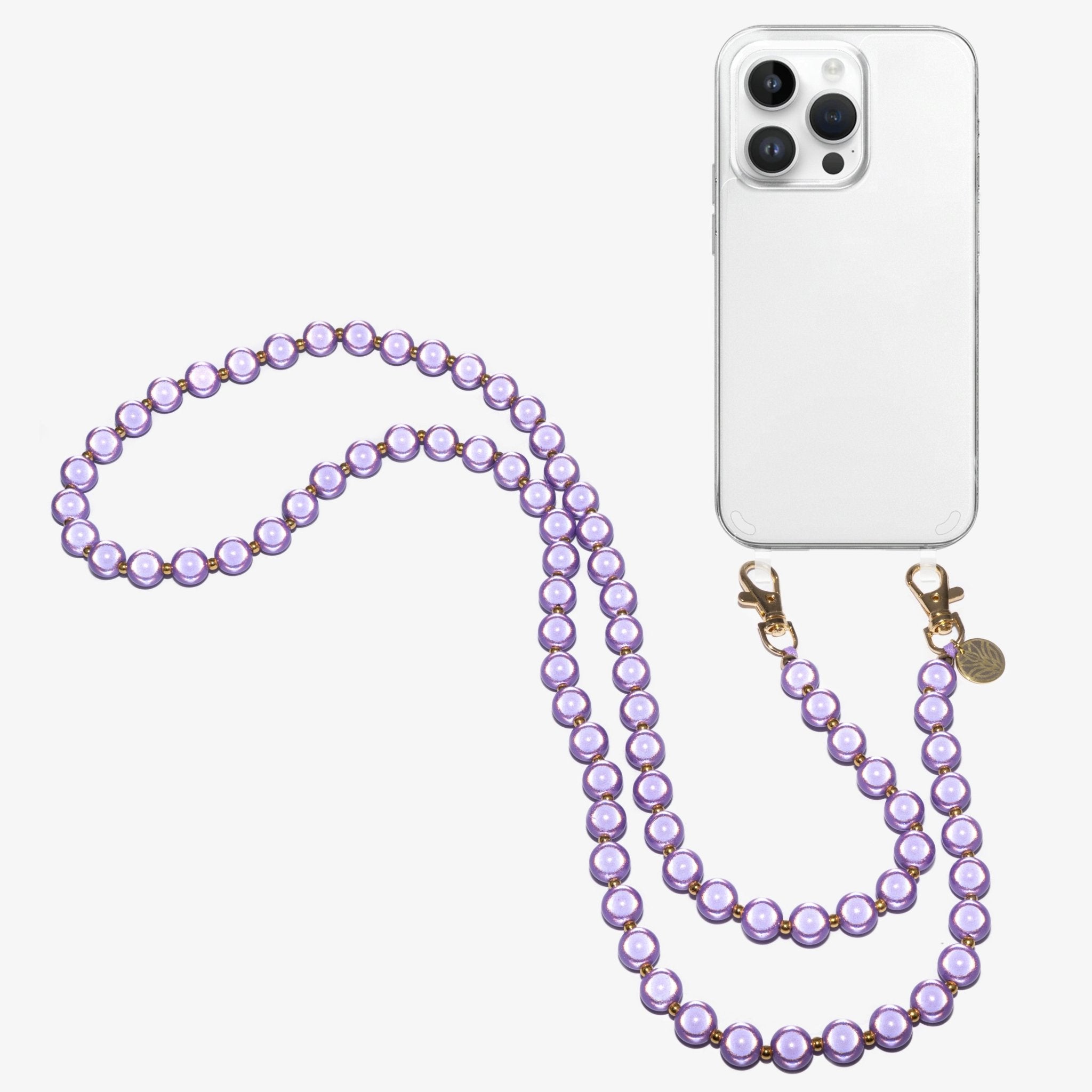 Magic Perlen Handykette – Lavender (Gold) Handykette Damen ELISA Germany