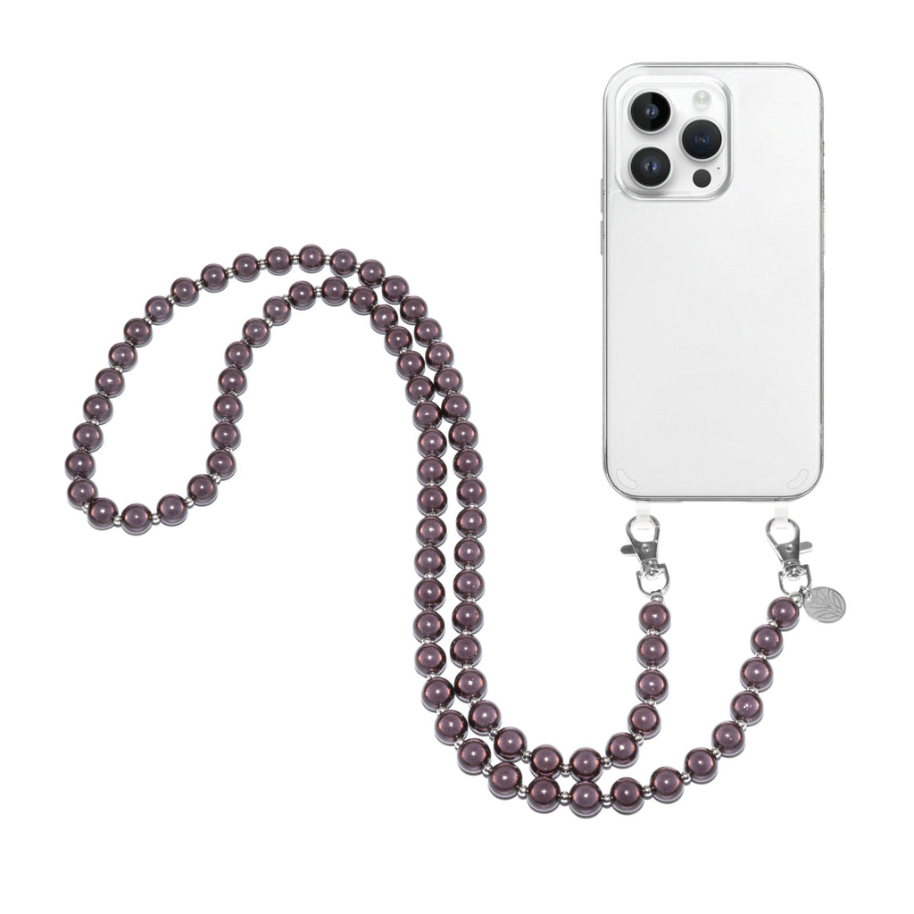 Magic Perlen Handykette – Obsidian Black (reflektierend) Handykette Damen ELISA Germany