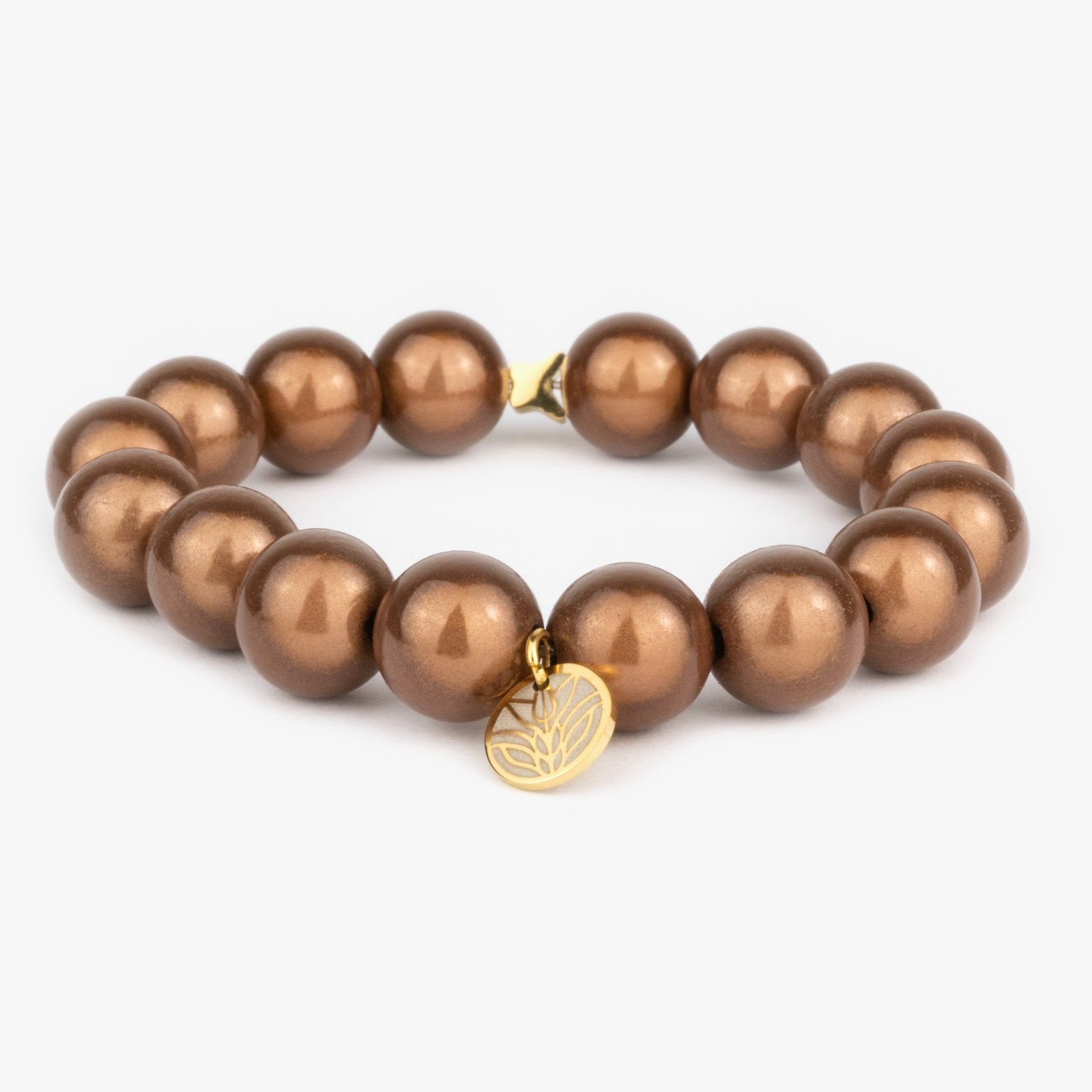 Magic Perlenarmband - Bronze Glow (Gold) Handykette Damen ELISA Germany 12mm