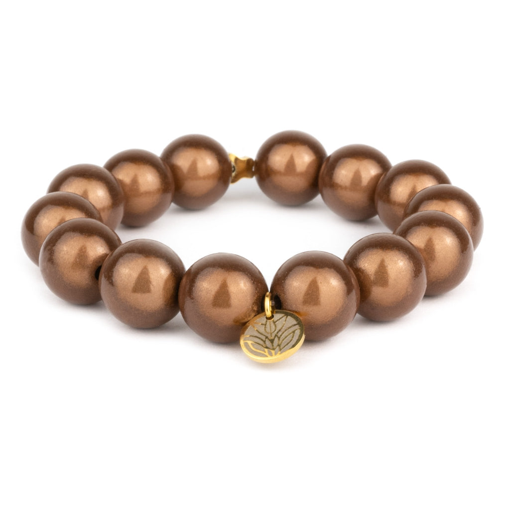 Magic Perlenarmband - Bronze Glow (Gold) Handykette Damen ELISA Germany 14mm