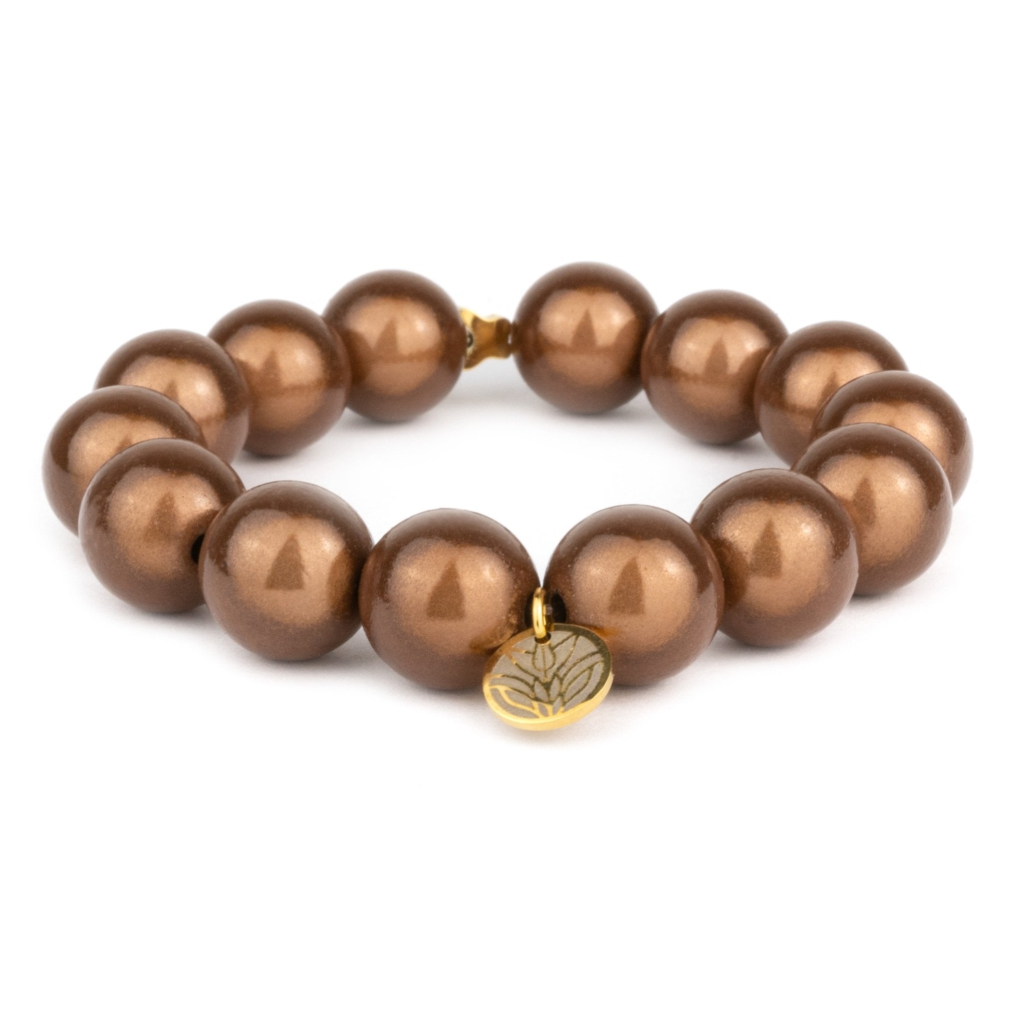 Magic Perlenarmband - Bronze Glow (Gold) Handykette Damen ELISA Germany 14mm