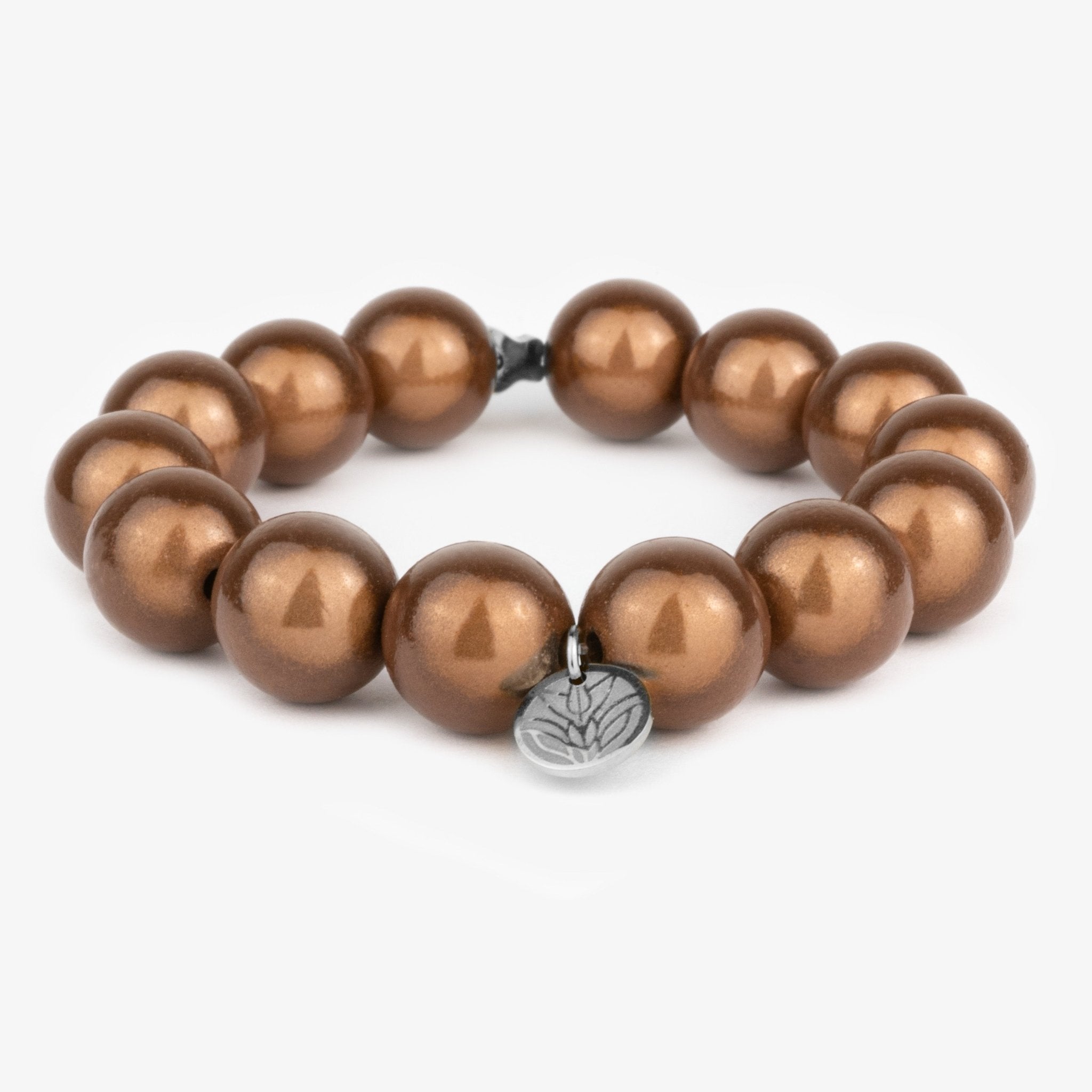 Magic Perlenarmband - Bronze Glow (Silber) Handykette Damen ELISA Germany 14mm