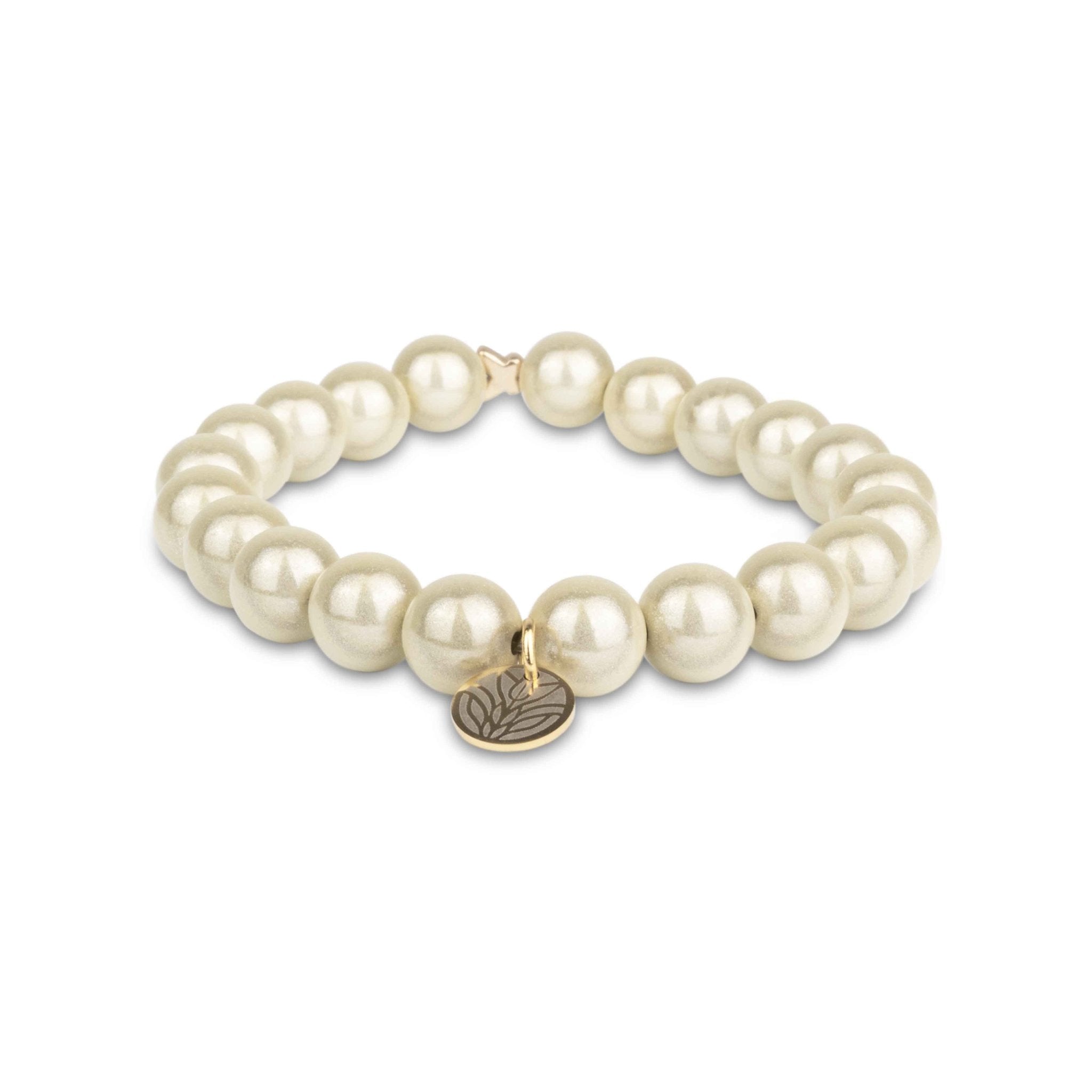 Magic Perlenarmband - Champagner (Gold) Handykette Damen ELISA Germany 10mm