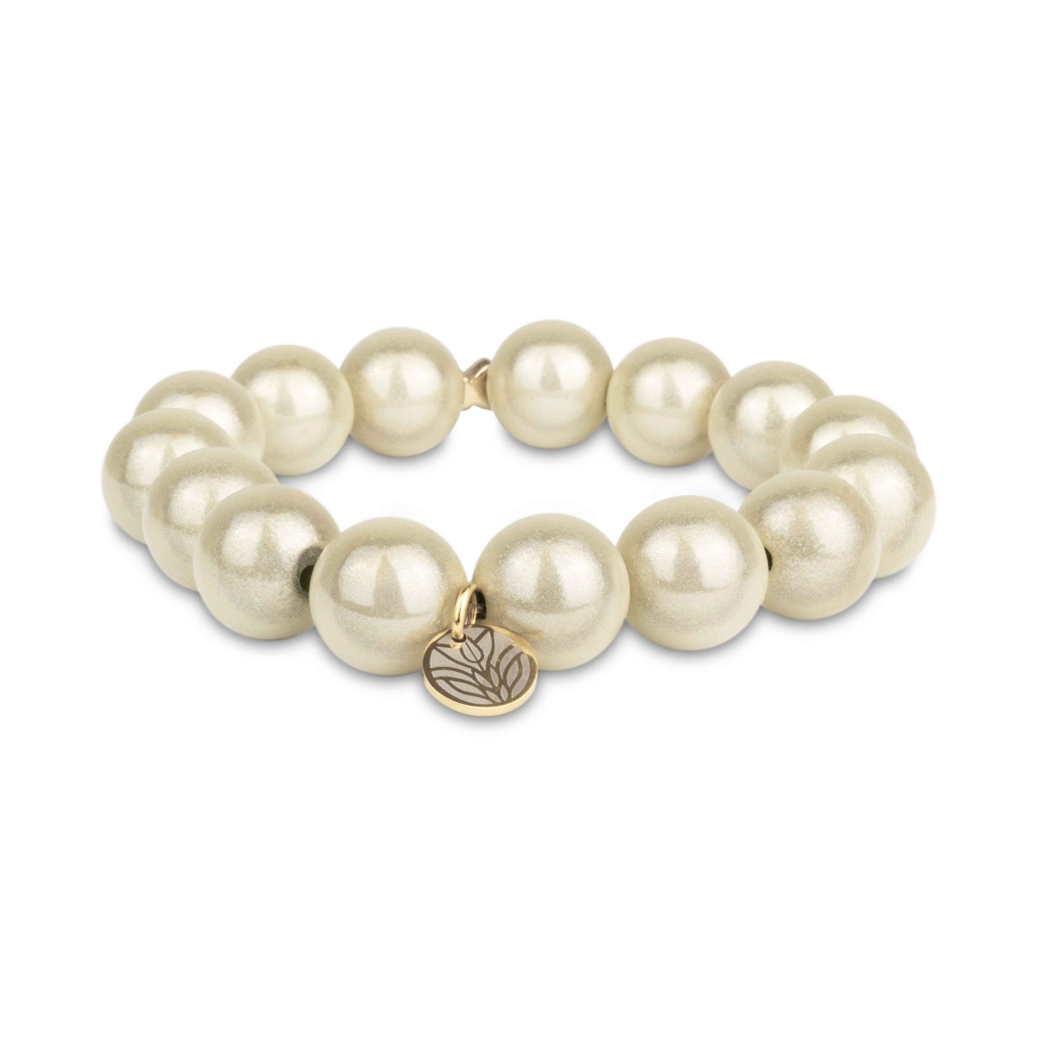 Magic Perlenarmband - Champagner (Gold) Handykette Damen ELISA Germany 14mm