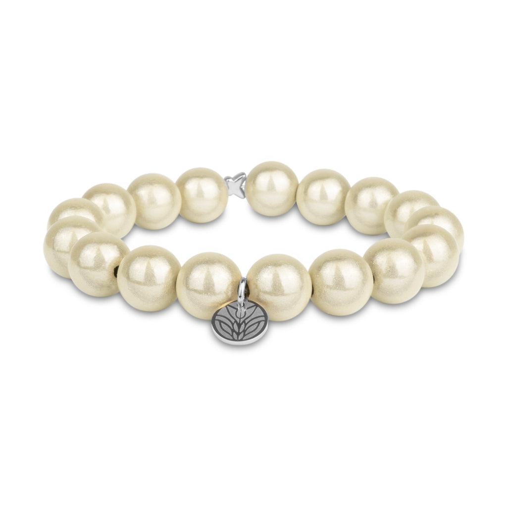 Magic Perlenarmband - Champagner (Silber) Handykette Damen ELISA Germany 12mm