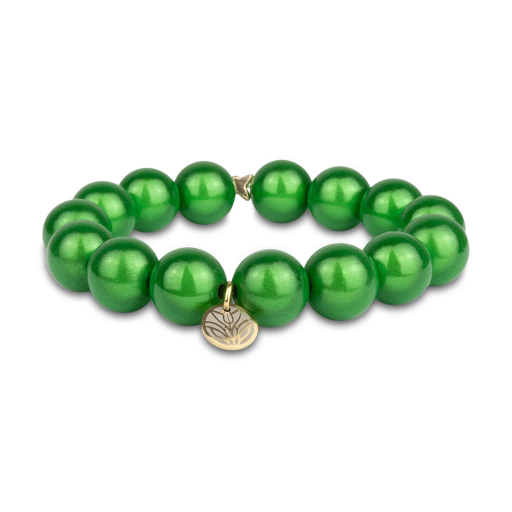 Magic Perlenarmband - Classic Green (Gold) Handykette Damen ELISA Germany 14mm