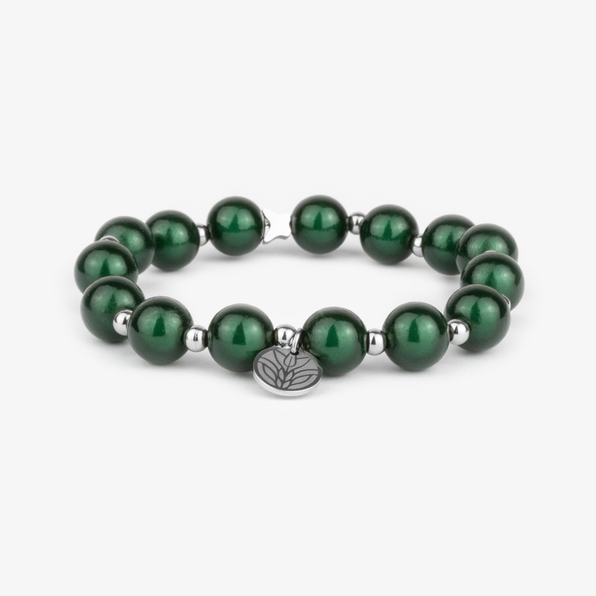 Magic Perlenarmband – Forest Green Handykette Damen ELISA Germany 10mm