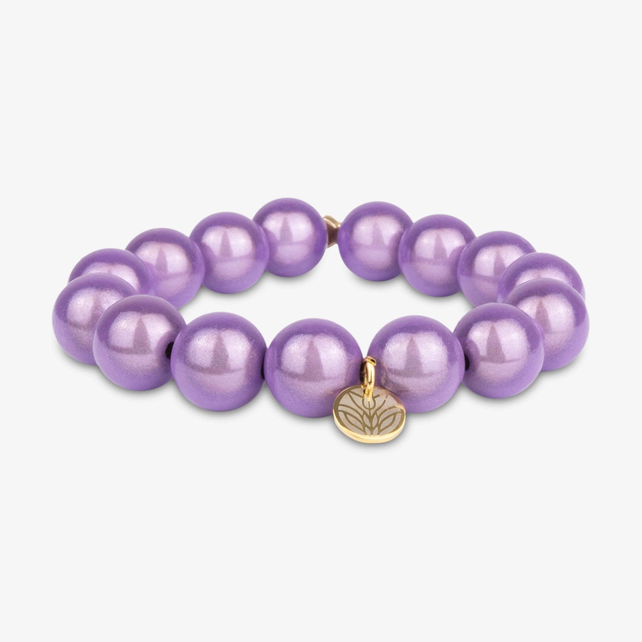 Magic Perlenarmband - Lavender (Gold) Handykette Damen ELISA Germany 14mm