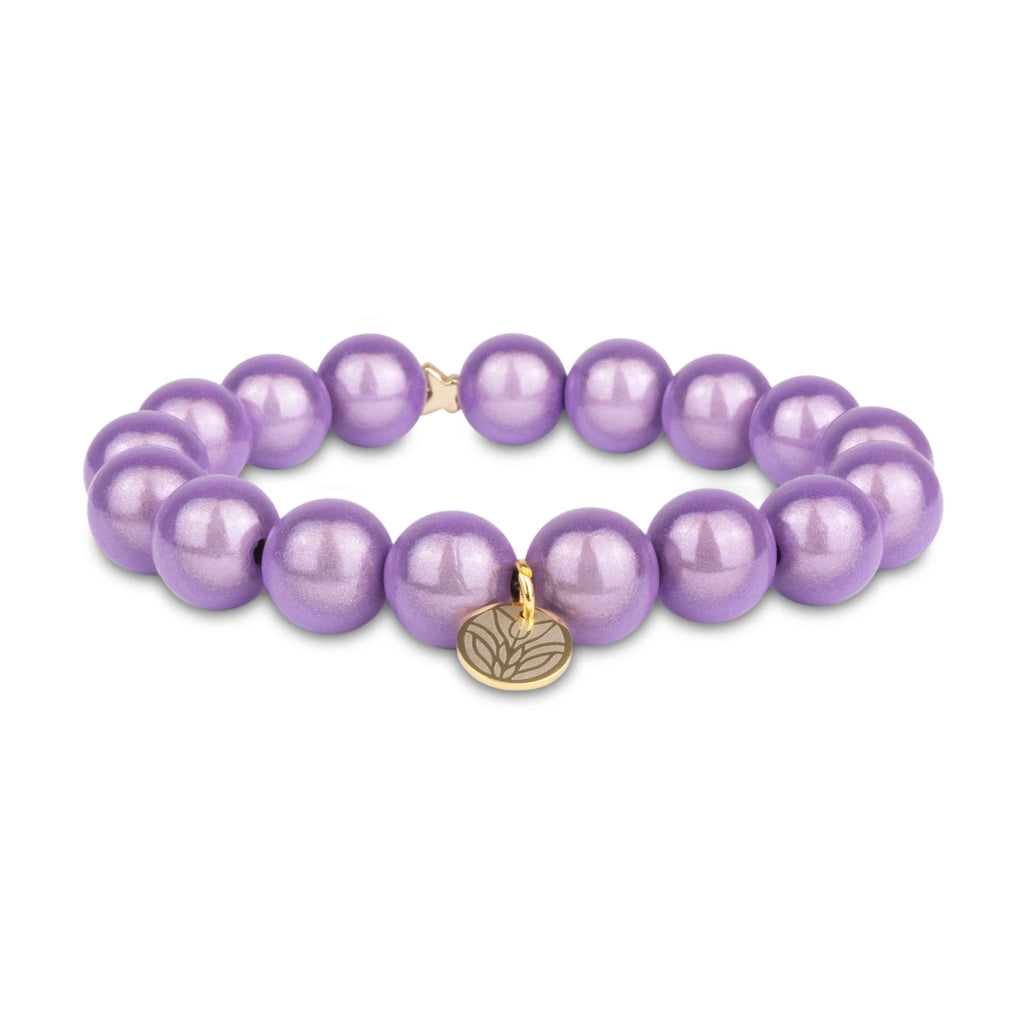 Magic Perlenarmband - Lavender (Gold) Handykette Damen ELISA Germany 12mm
