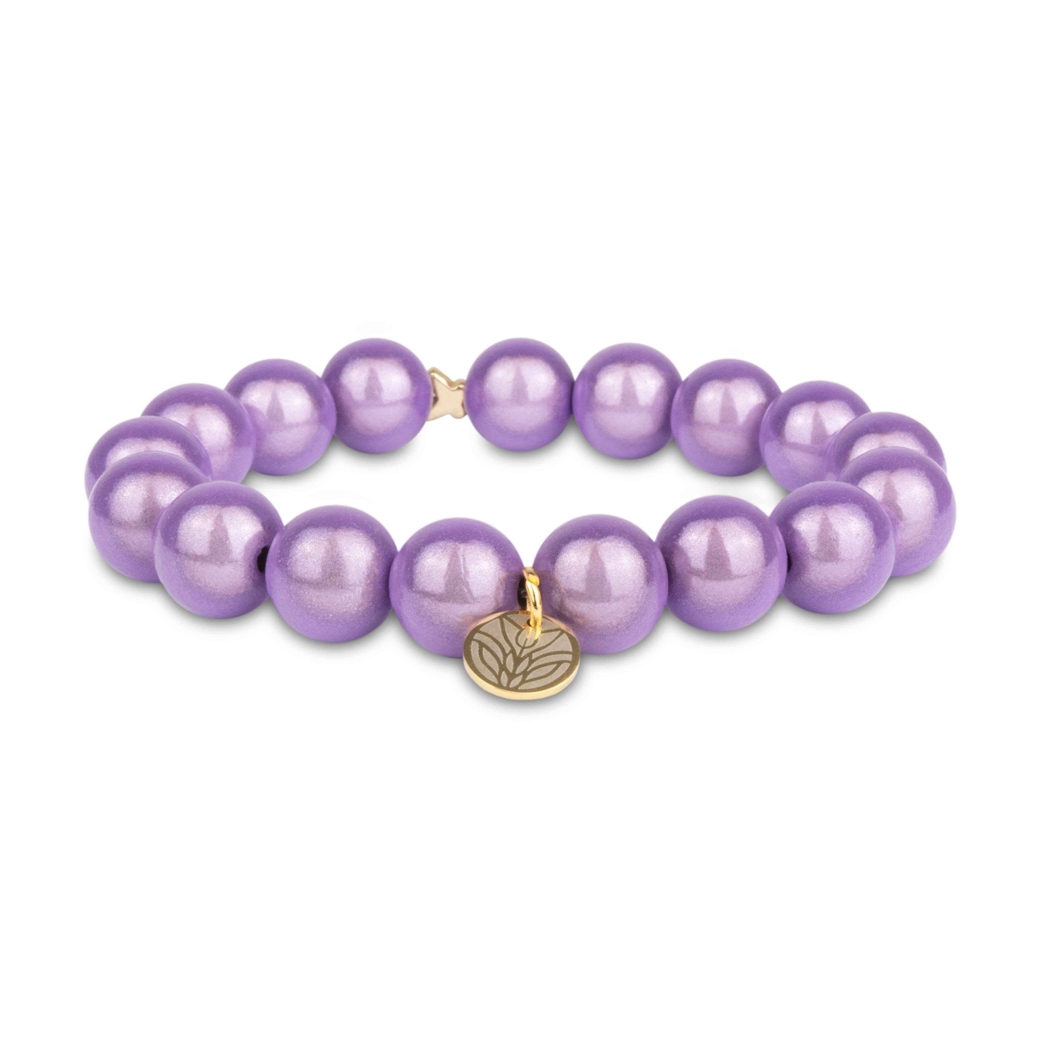 Magic Perlenarmband - Lavender (Gold) Handykette Damen ELISA Germany 12mm