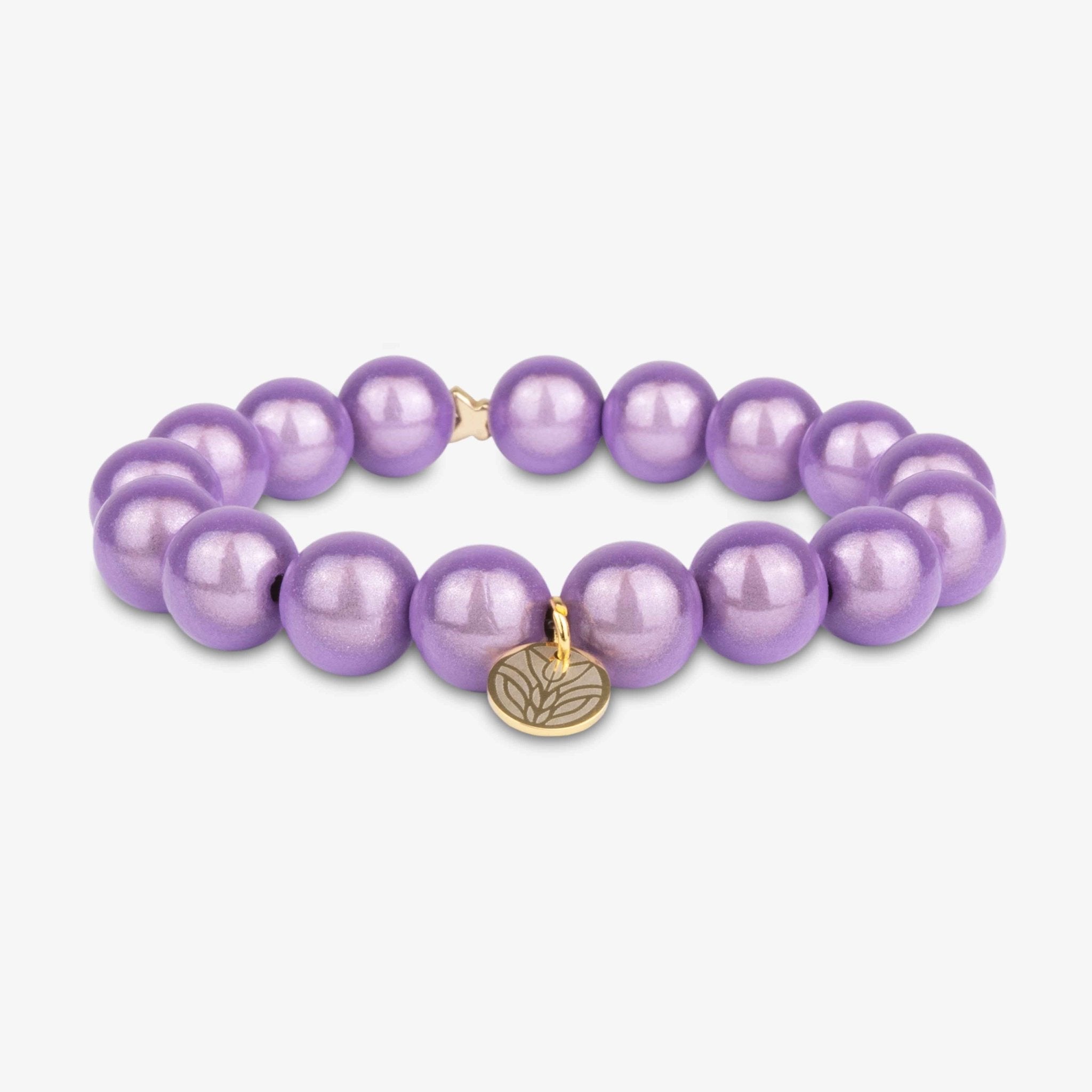 Magic Perlenarmband - Lavender (Gold) Handykette Damen ELISA Germany 12mm
