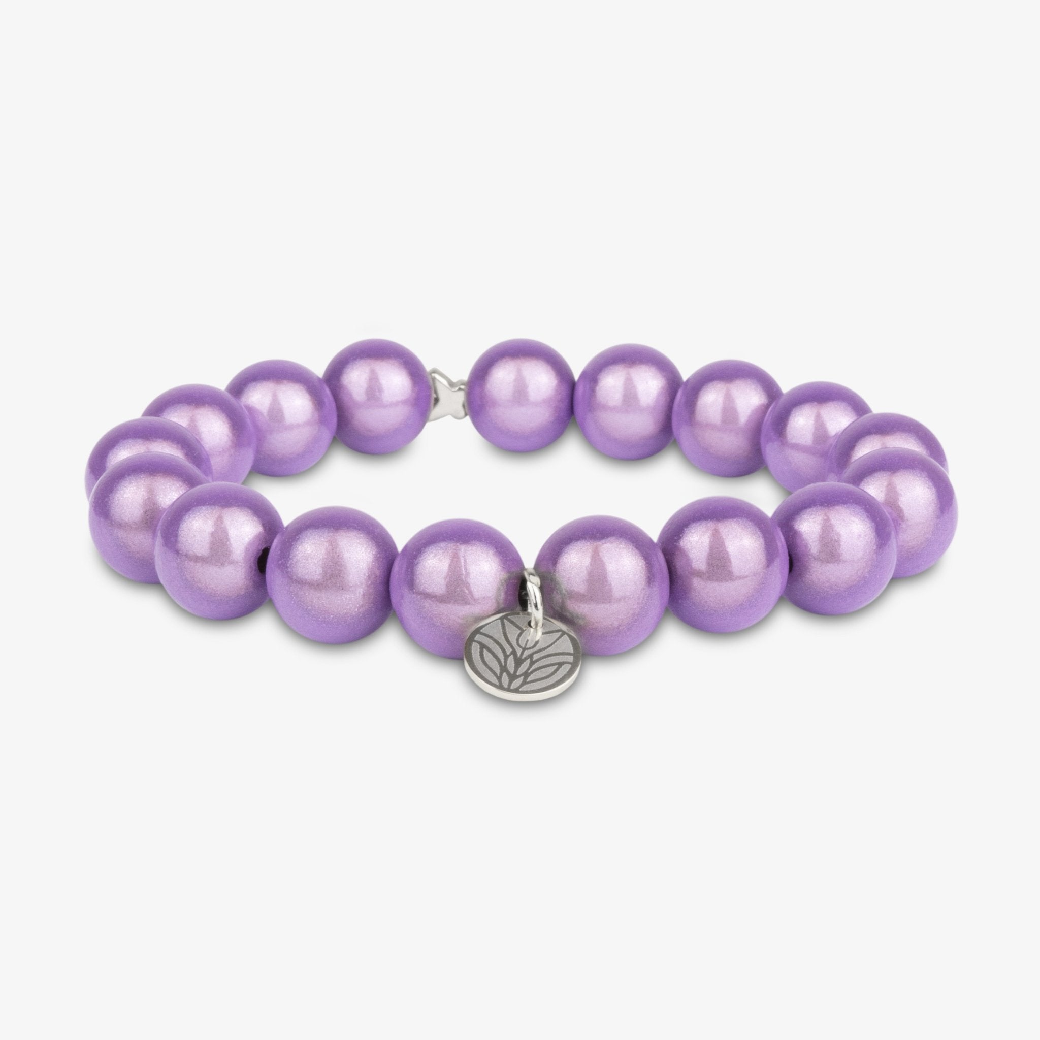 Magic Perlenarmband - Lavender (Silber) Handykette Damen ELISA Germany 12mm