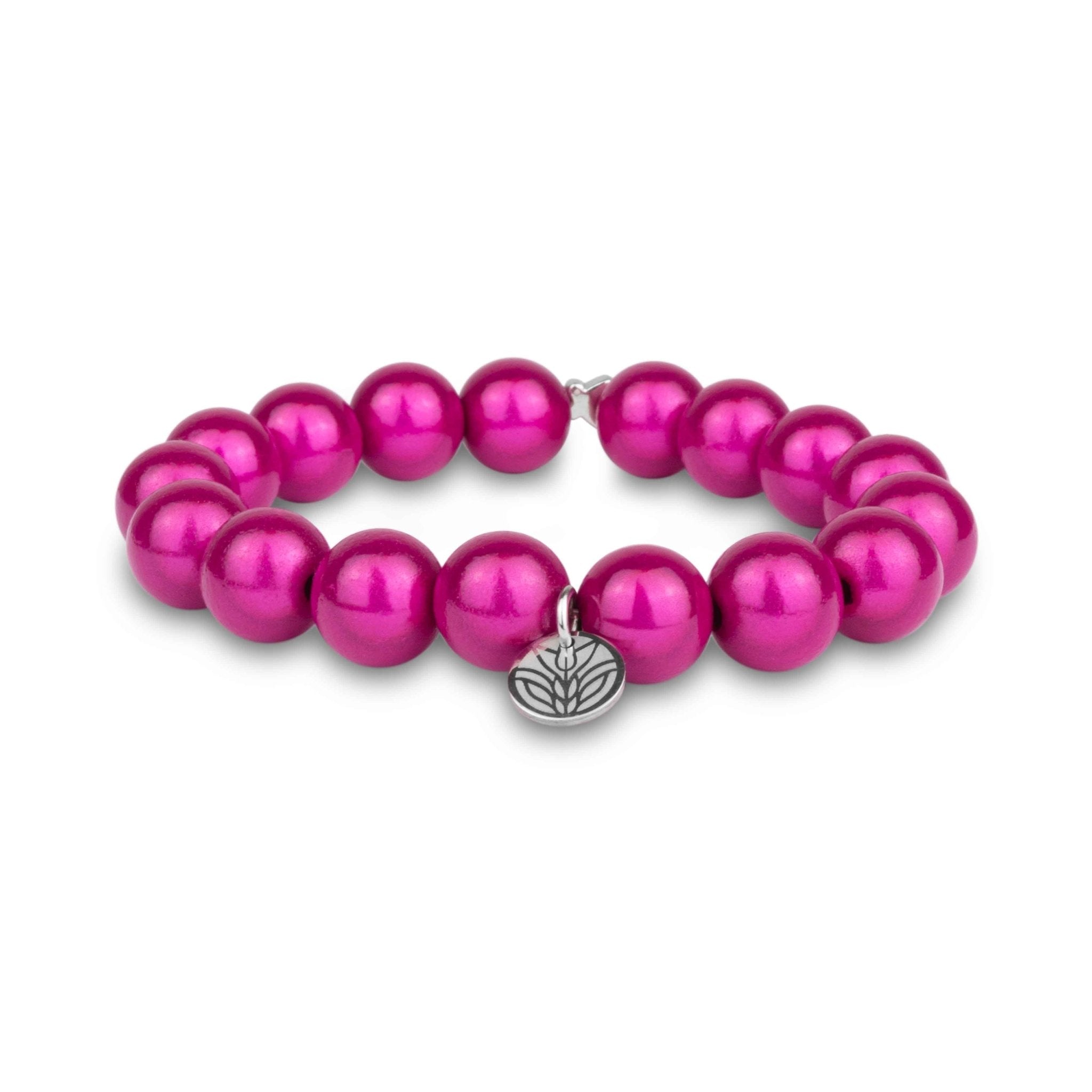 Magic Perlenarmband – Magenta Handykette Damen ELISA Germany 12mm