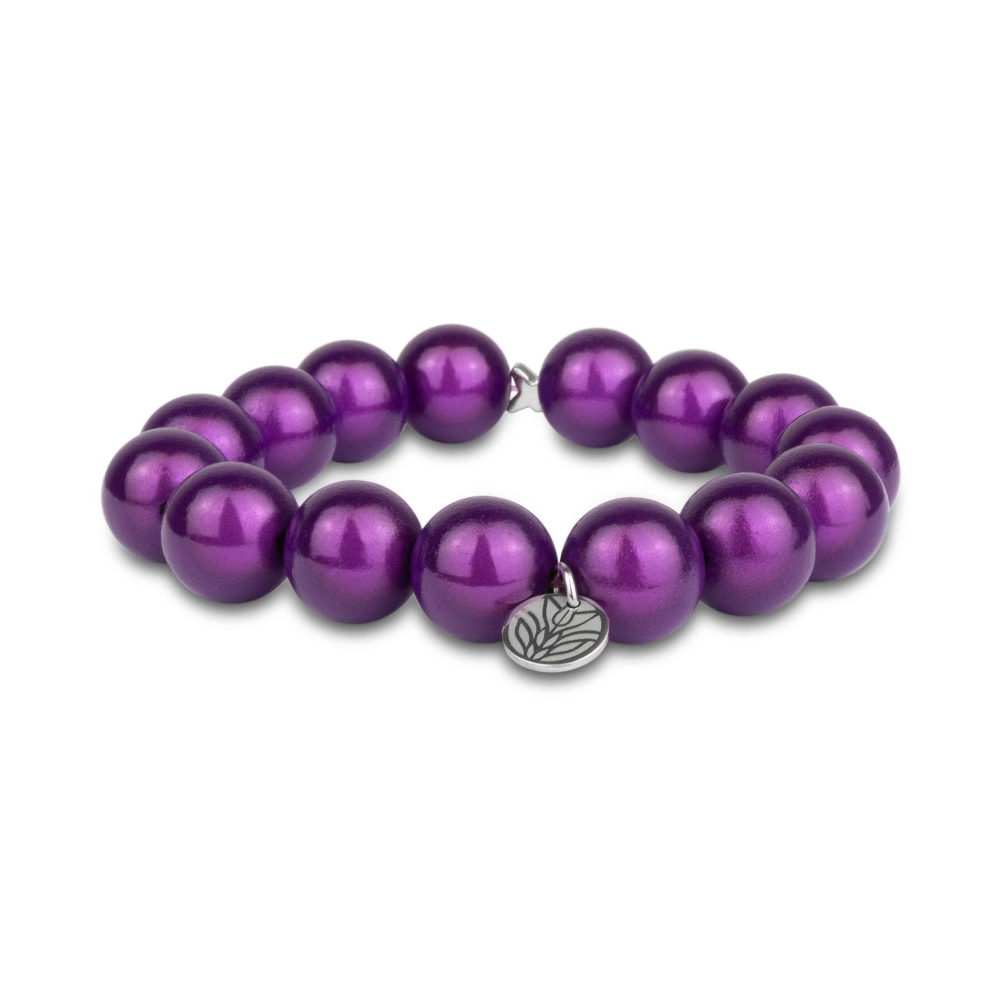 Magic Perlenarmband – Violett Handykette Damen ELISA Germany 14mm