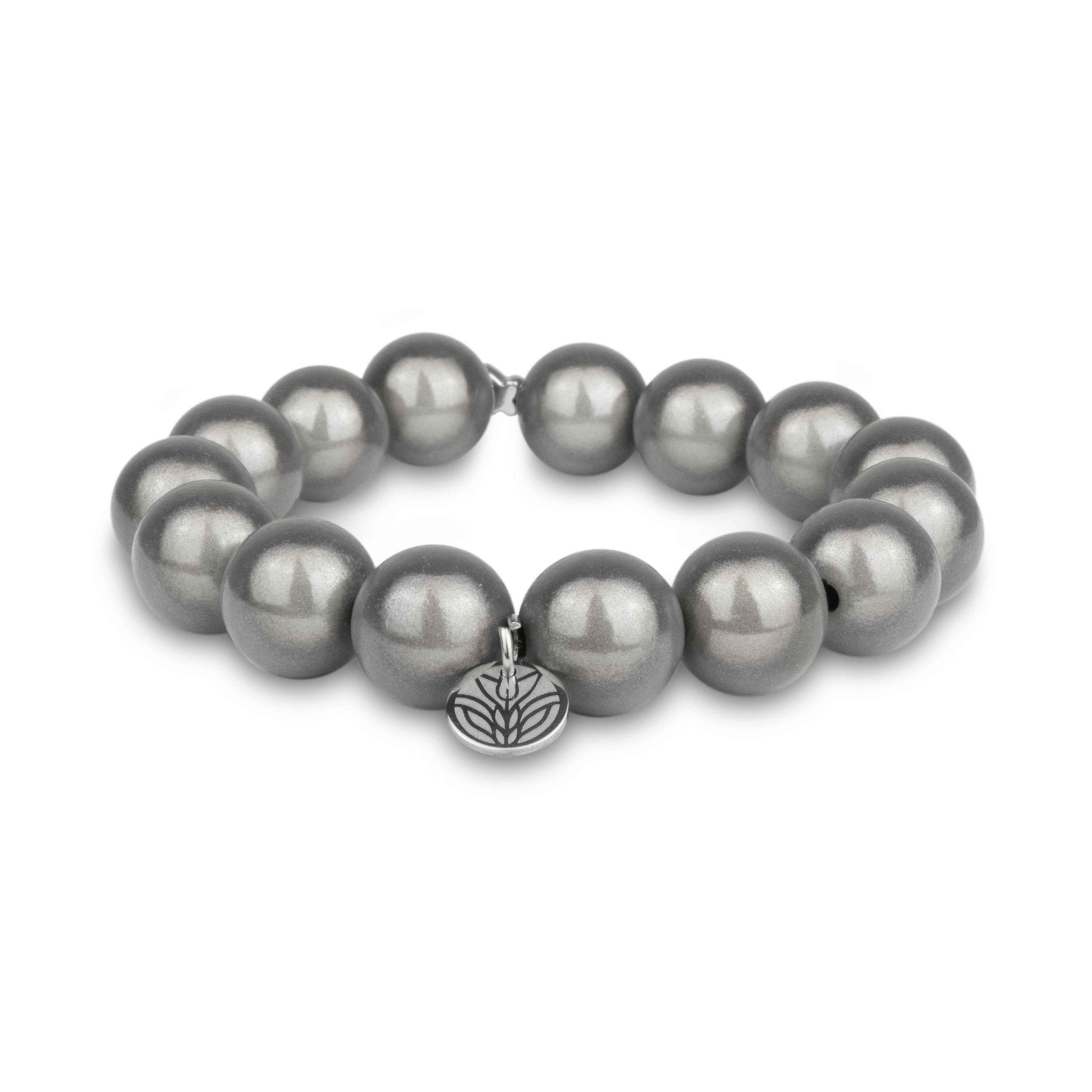 Magic Perlenarmband - Warm Grey Handykette Damen ELISA Germany 14mm