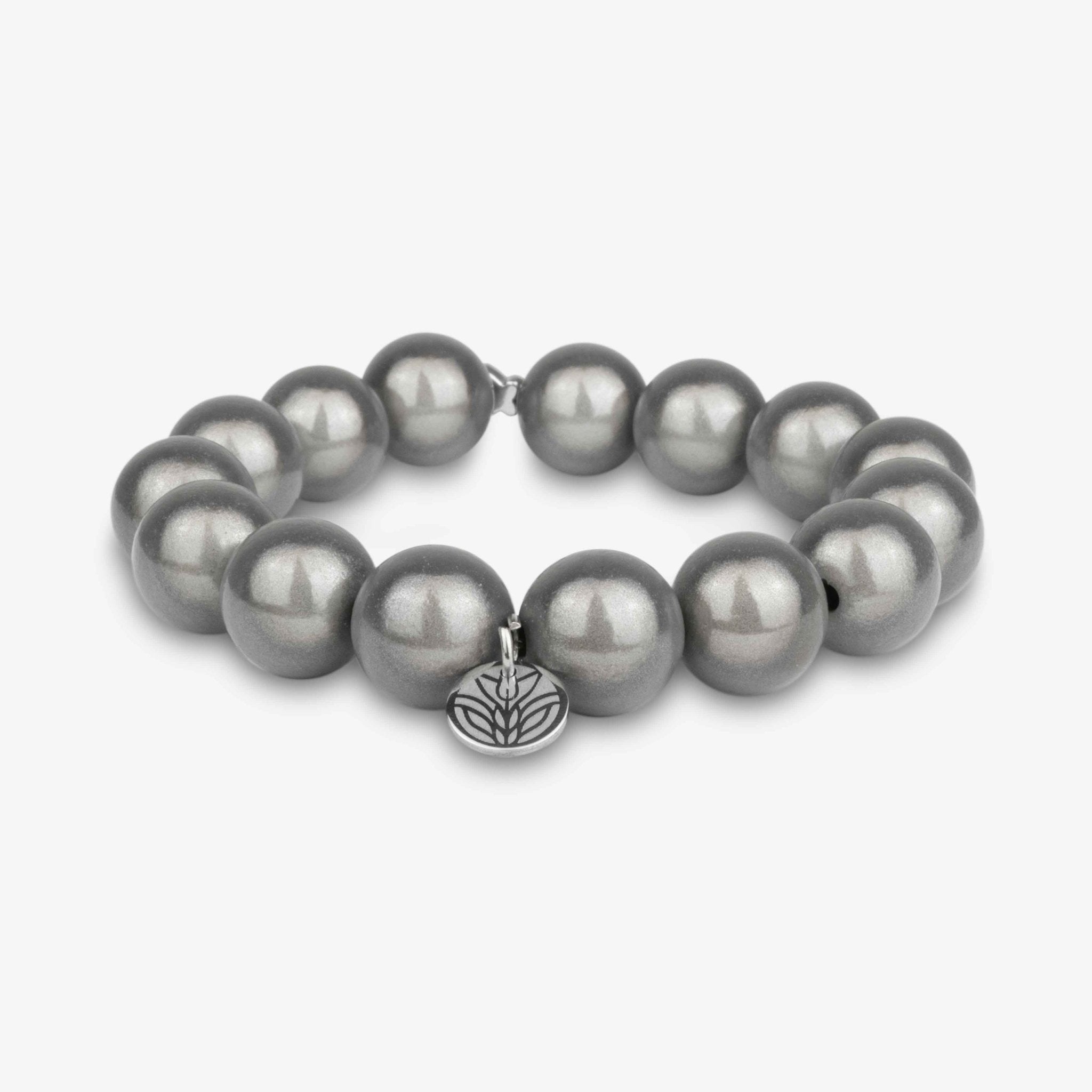 Magic Perlenarmband - Warm Grey Handykette Damen ELISA Germany 14mm