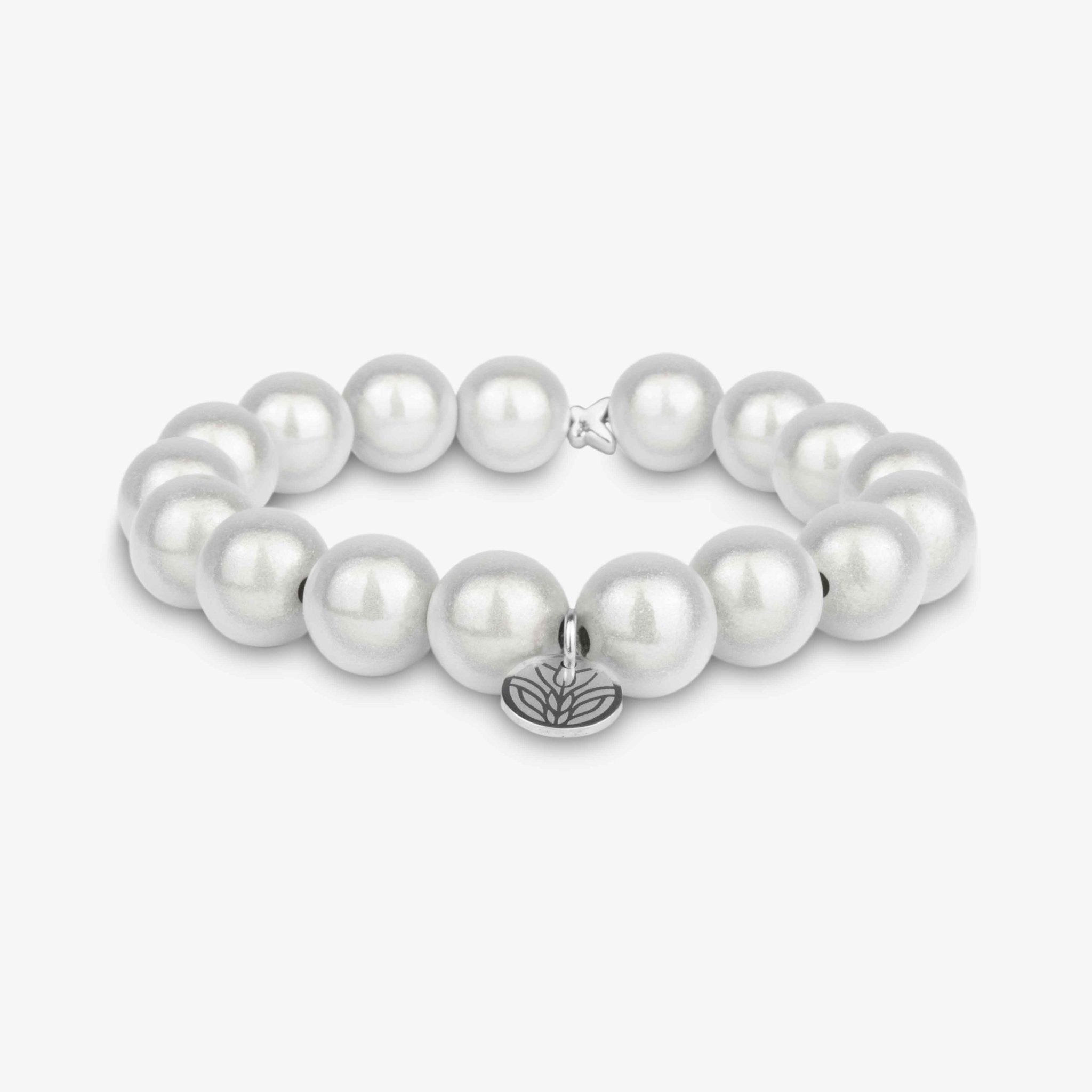 Magic Perlenarmband - White Handykette Damen ELISA Germany 10mm