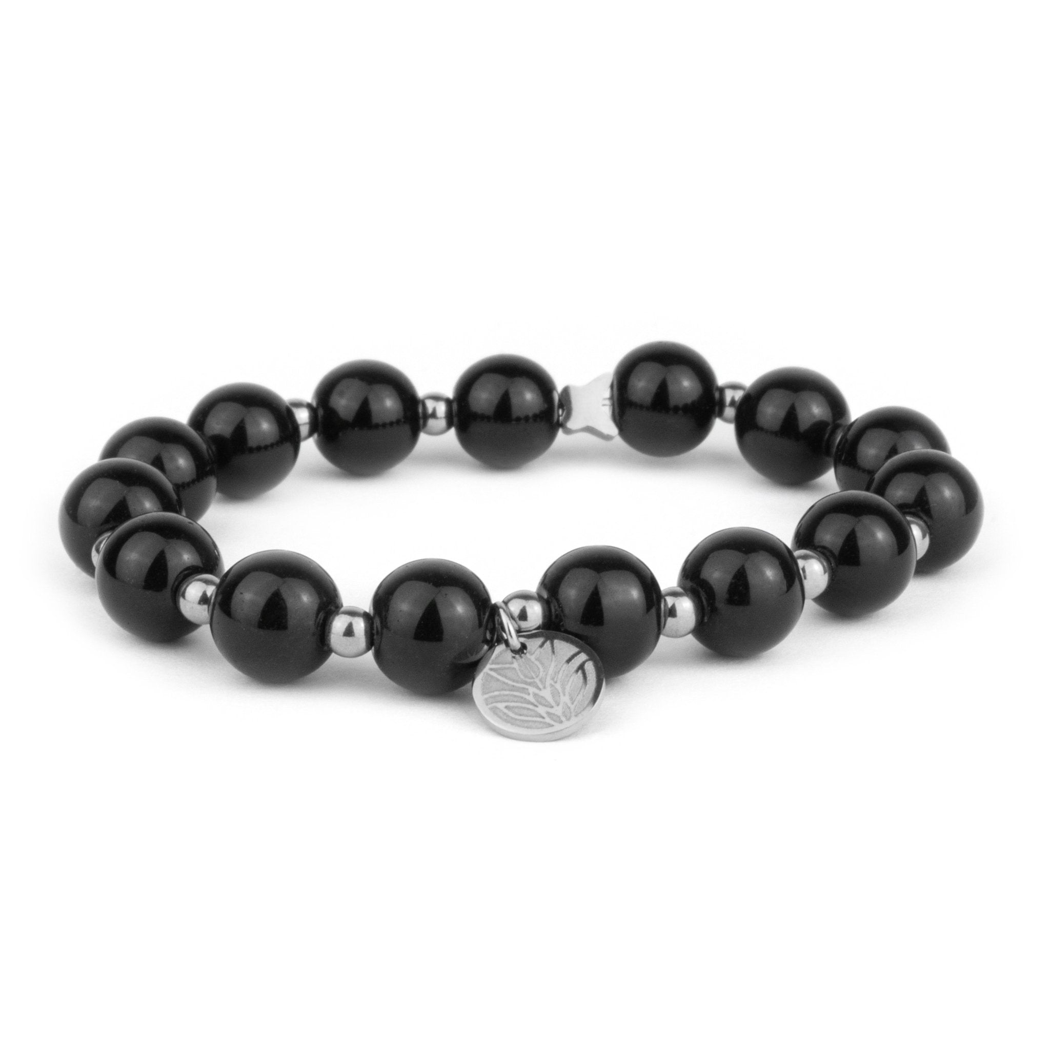 Perlenarmband Obsidian - Luxury Edition Handykette Damen ELISA Germany 10mm